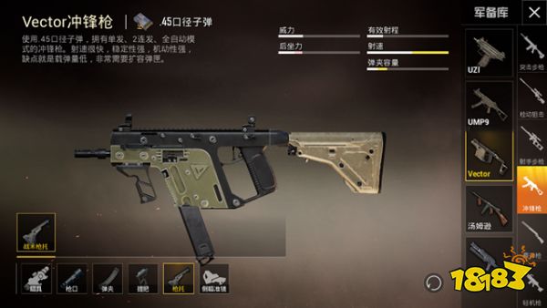 和平精英野牛冲锋枪和维克托哪个好 和平精英冲锋枪排行