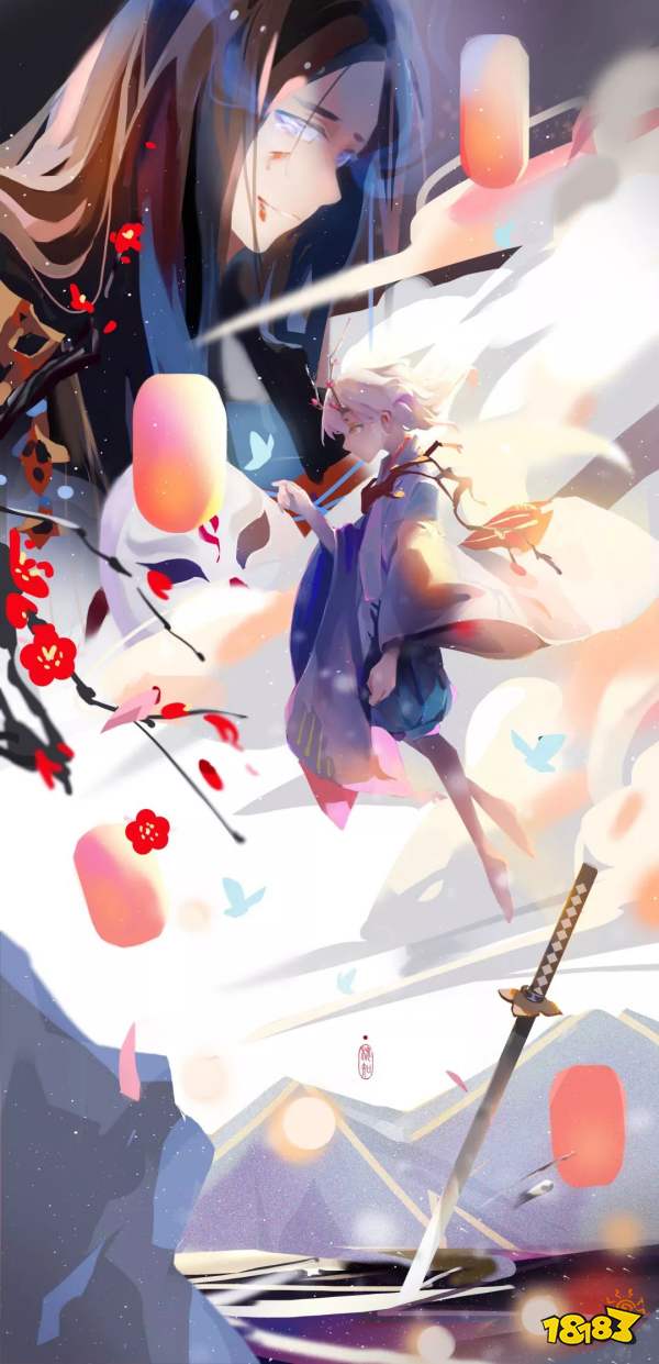 洒墨染纸 妙笔成卷《阴阳师》风格化同人佳作欣赏