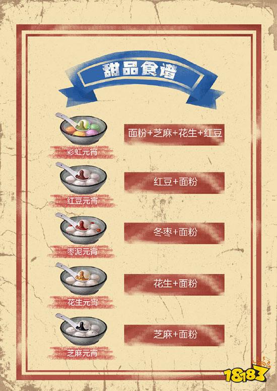 明日之后怎么做元宵 元宵食谱大全