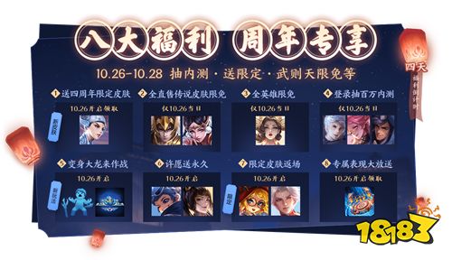 王者四周歲慶典10.26開啟 8大福利邀你來慶生