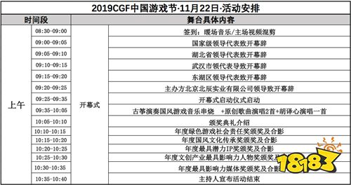 先睹为快 | 11月22-24日2019 CGF中国游戏节展会现场活动首次曝光!