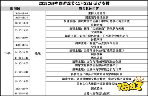 先睹为快 | 11月22-24日2019 CGF中国游戏节展会现场活动首次曝光!