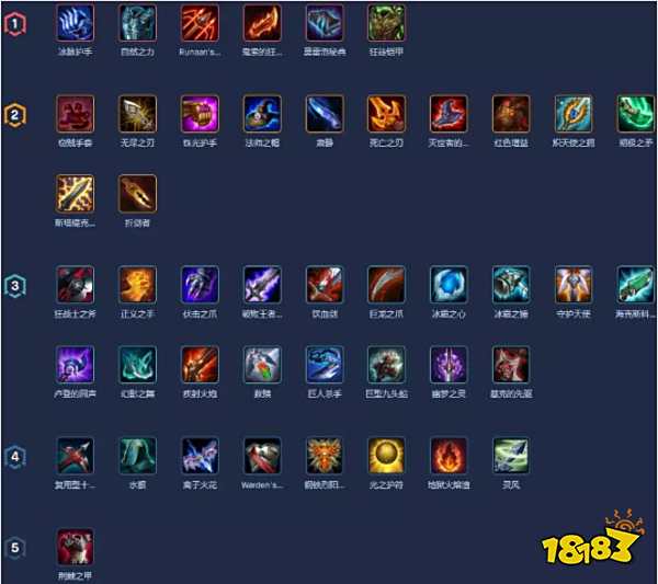 云顶之弈S2装备评级表 9.22云顶装备全面解析