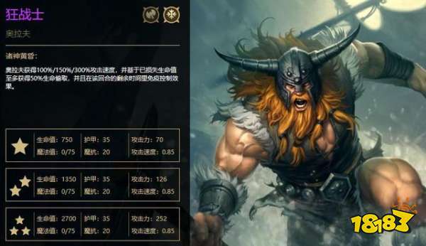 云顶之弈S2最能C的五位英雄 狂战奥拉夫仅排第四