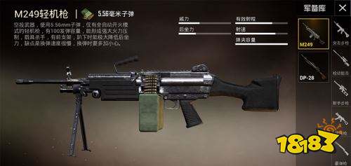 枪械M249的弹夹容量是有多少发子弹呢