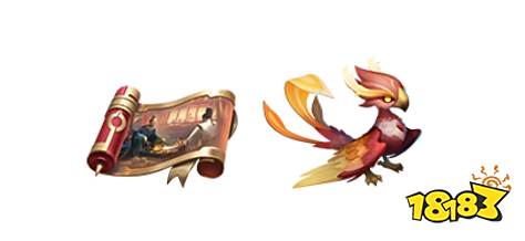 【王者模拟战精灵】凤鸟(1星)*1,皮肤碎片*5,积分夺宝抵用券*1,荣耀