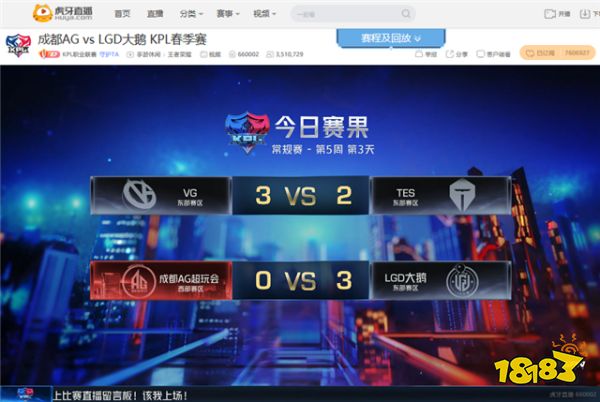 虎牙KPL：大乱斗模式正中对手下怀，TES鏖战五局不敌VG错失三连胜