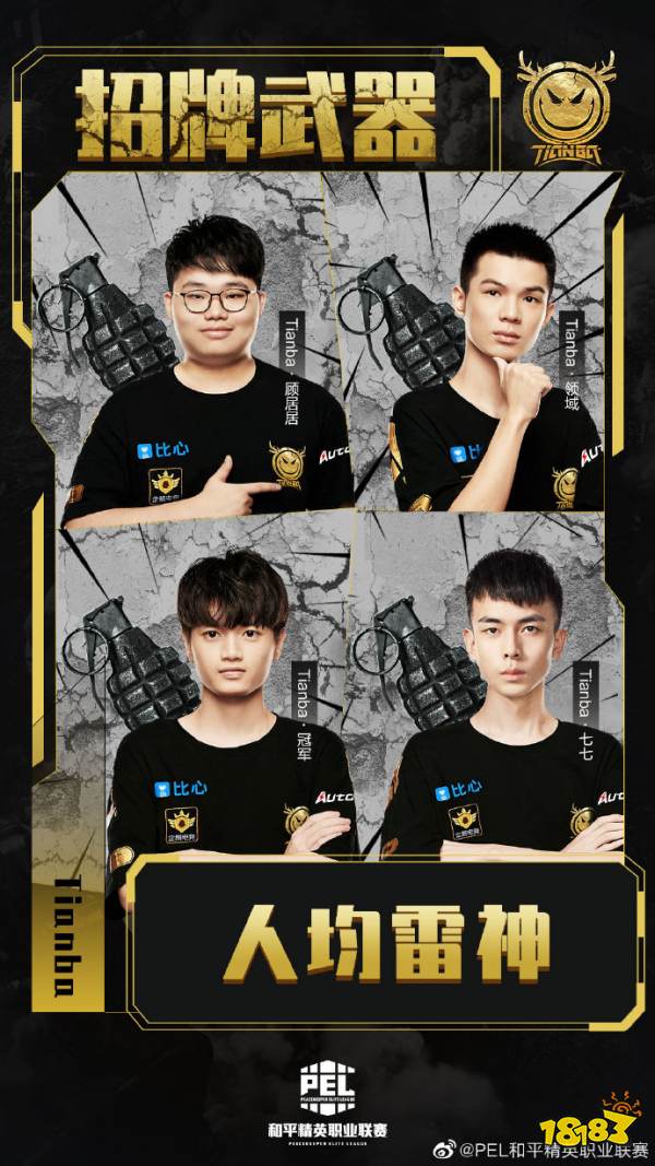 五大职业选手的头牌武器 天霸战队人均雷神!