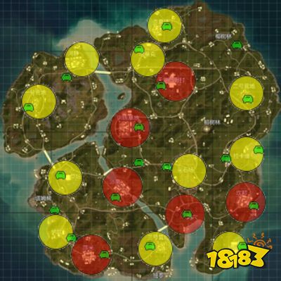 和平精英海岛、雨林、沙漠、雪地全地图中高资源点、载具刷新位置一览图