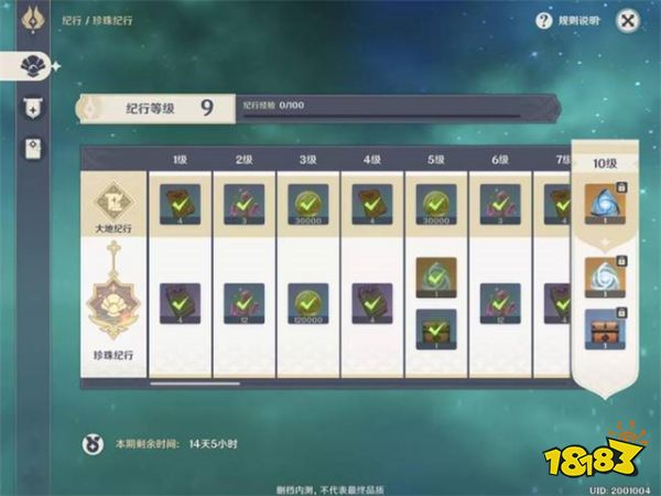 原神纪行多少级解锁