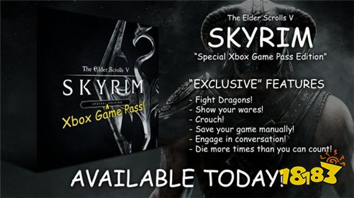 《上古卷轴5》重制版已加入XGP 未来将有更多B社游戏加入