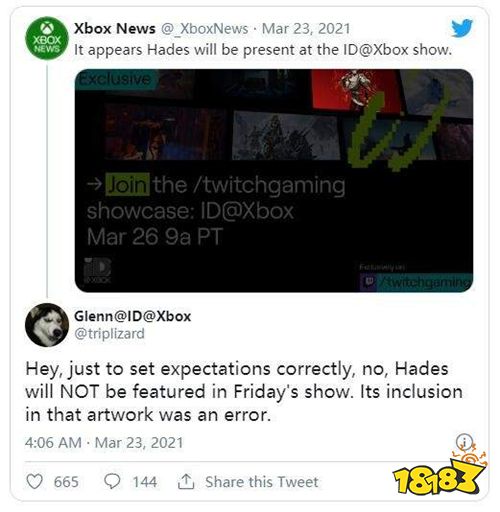 Xbox弄清《哈迪斯》不参与独立游戏展 宣扬广告系误操