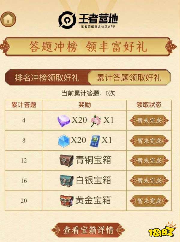 王者荣耀答题冲榜活动奖励有什么 答题冲榜活动奖励一览