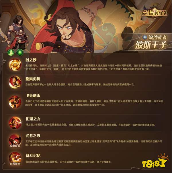 劍與遠(yuǎn)征波斯王子值不值得培養(yǎng) 波斯王子強(qiáng)度詳解