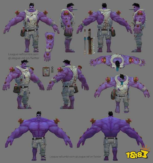 《英雄联盟》新版蒙多皮肤建模图 蒙多比你强壮得多