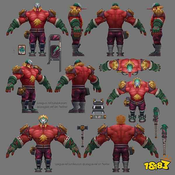 《英雄联盟》新版蒙多皮肤建模图 蒙多比你强壮得多