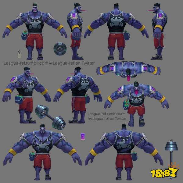 《英雄联盟》新版蒙多皮肤建模图 蒙多比你强壮得多