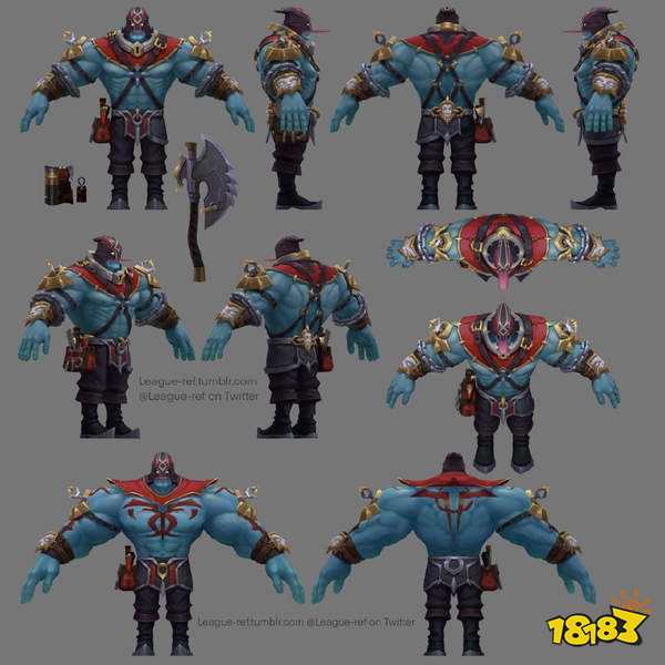 《英雄联盟》新版蒙多皮肤建模图 蒙多比你强壮得多