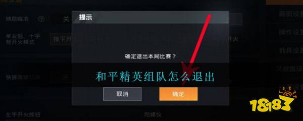 和平精英怎么退出组队