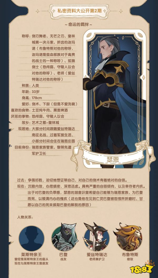 劍與遠征瑟恩巴登兄弟情大揭秘 睿智先知尤為醒目