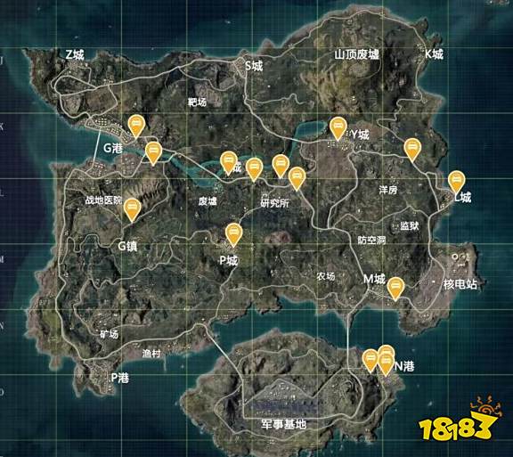 和平精英车库位置分布图