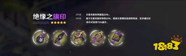 原神绝缘之旗印适合什么角色 充能套圣遗物介绍