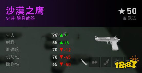 喋血复仇随身武器沙漠之鹰介绍 喋血复仇沙漠之鹰数据分享