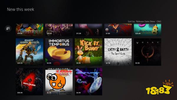 PS5商店首页新增“新游戏”页面 查看新作更快捷