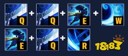 进阶连招:这是亚索最基础的连招,利用两个q技能去q小兵积攒两层旋风