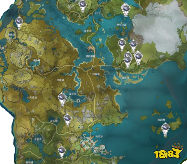 原神夜泊石分布图 夜泊石采集地点一览