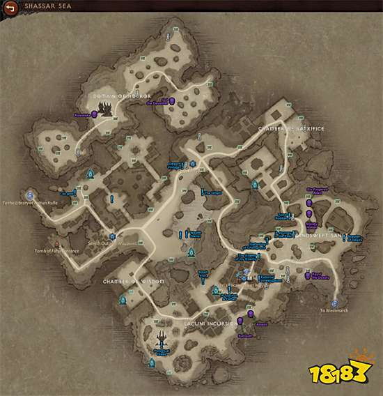 暗黑破坏神不朽全地图精英奇遇遗迹位置大全