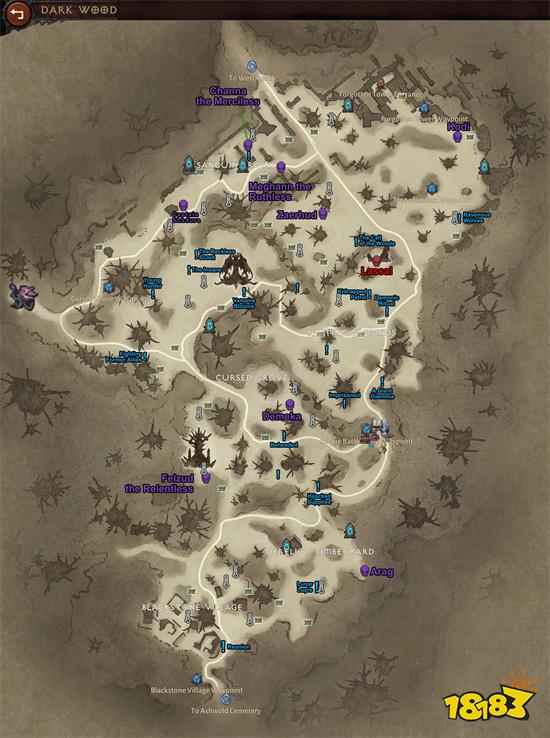 暗黑破坏神不朽全地图精英奇遇遗迹位置大全