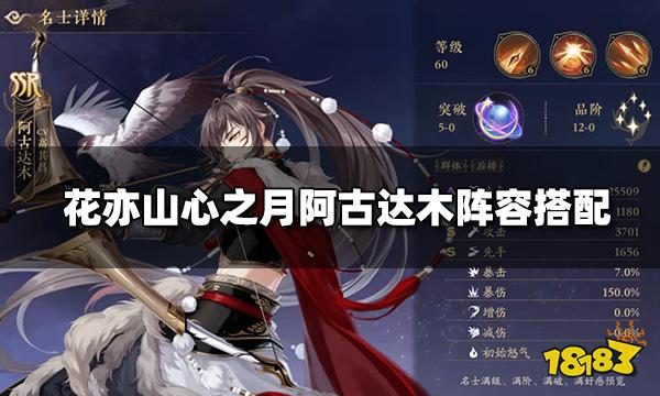 花亦山心之月阿古达木阵容搭配 阿古达木四艺装备推荐
