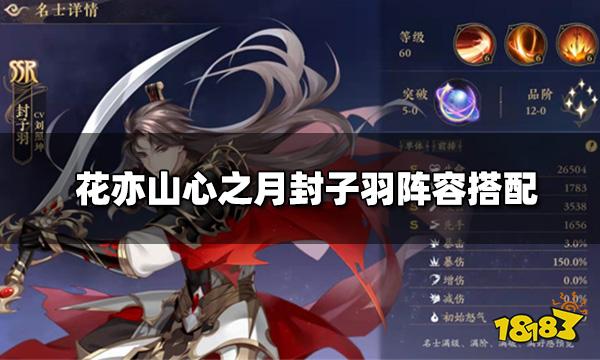 花亦山心之月封子羽阵容搭配 封子羽四艺装备推荐