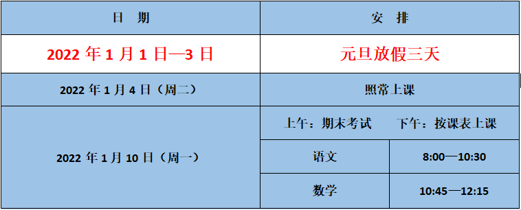 武汉中小学生期末考试时间安排 期末成绩直送到家