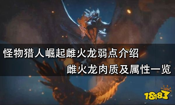 怪物猎人崛起雌火龙弱点介绍 雌火龙肉质及属性一览