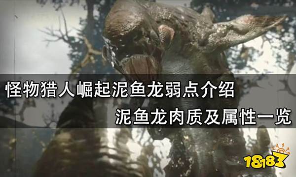 怪物猎人崛起泥鱼龙弱点介绍 泥鱼龙肉质及属性一览