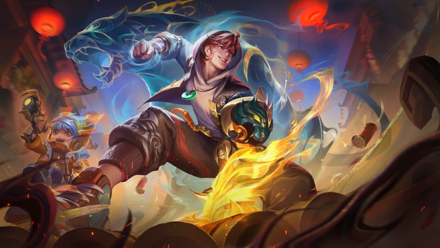 王者荣耀裴擒虎新皮肤特效视频展示，手握虎神拳风的【裴擒虎-寅虎·赤拳】来