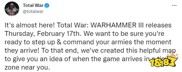 全面战争战锤3解锁时间公布 将于北京时间17日16时解锁