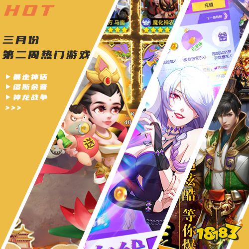 2022三月份第二周热门游戏：《暴走神话》获最高热度