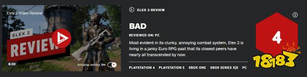 Elex2 IGN 4分 一個活在過去的RPG