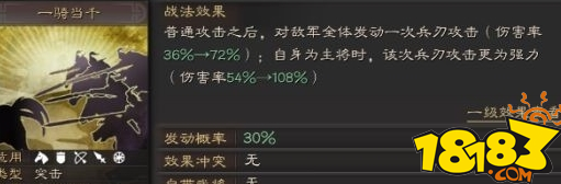 三国志战略版一骑当千和百骑劫营战法的作用攻略