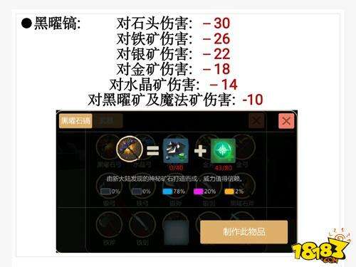 创造与魔法黑曜石武器制作及附魔攻略黑曜石武器打造方法