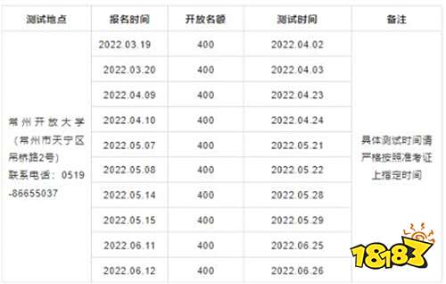 江苏常州普通话考试时间