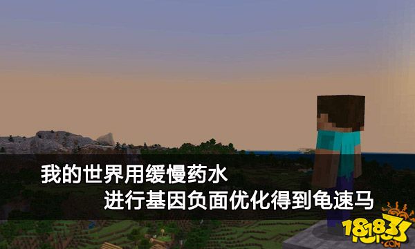 我的世界用缓慢药水 进行基因负面优化得到龟速马