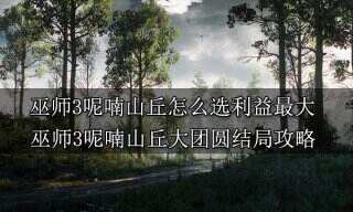 巫师3呢喃山丘怎么选利益最大 巫师3呢喃山丘大团圆结局攻略
