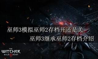 巫师3模拟巫师2存档开还是关 巫师3继承巫师2存档介绍