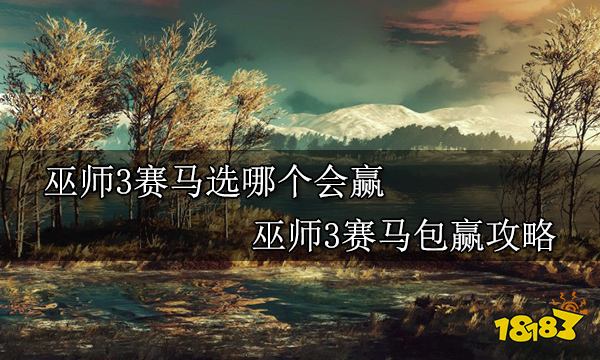 巫师3赛马选哪个会赢 巫师3赛马包赢攻略