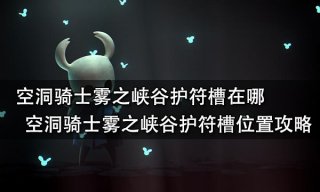 空洞骑士雾之峡谷护符槽在哪 空洞骑士雾之峡谷护符槽位置攻略