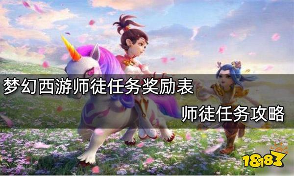梦幻西游师徒任务奖励表 师徒任务攻略